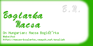 boglarka macsa business card